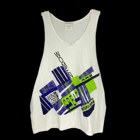 Vintage 1980's Gilda Marx Sz M/L Exercise Jazzercise Tank Top Women Are Great - Picture 2 of 6
